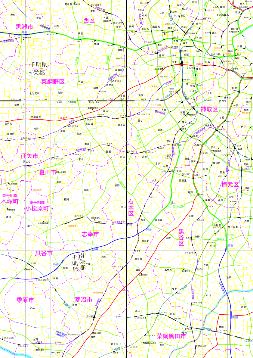 架空地図(図葉名:南栄南西)