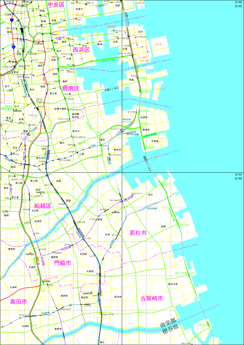 架空地図(図葉名:南栄南東)