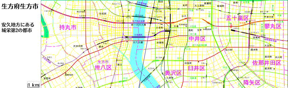生方市の地図